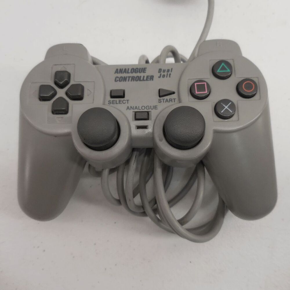 Playstation 1 PS1 Analogue Controller Dual Jolt Turbo Gray Tested & Working - Picture 2 of 4